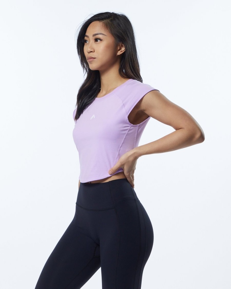 Alphalete Velocity Crop Tee Naisten Paidat Laventeli | RETLA-7203