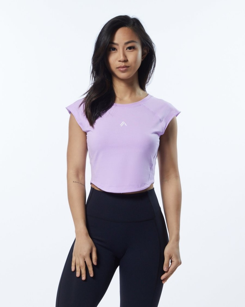 Alphalete Velocity Crop Tee Naisten Paidat Laventeli | RETLA-7203