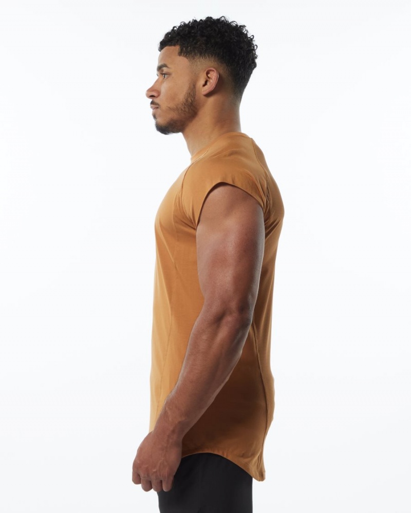 Alphalete Velocity Hihattomat Tee Miesten Stringers Chestnut | KMPUL-1796