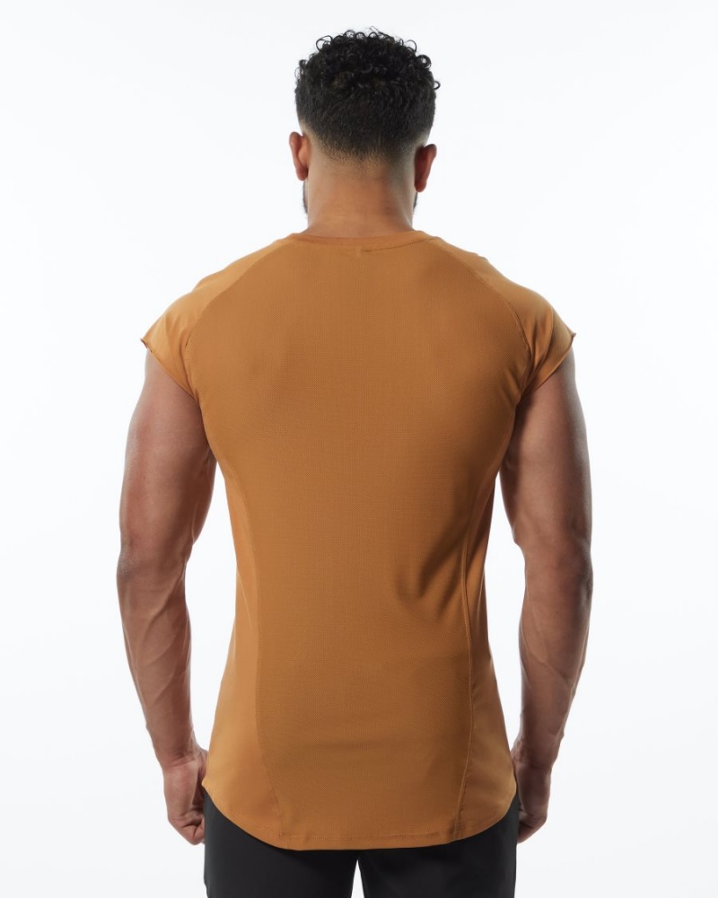 Alphalete Velocity Hihattomat Tee Miesten Stringers Chestnut | KMPUL-1796