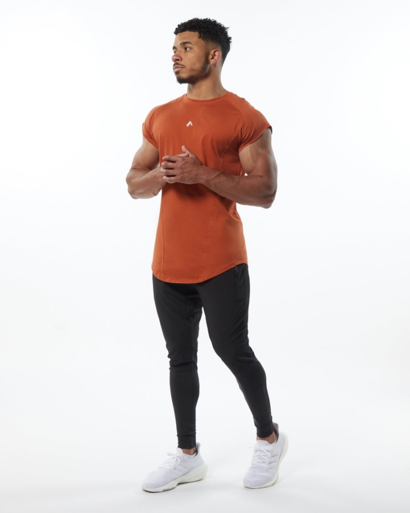 Alphalete Velocity Hihattomat Tee Miesten Stringers Sour Tangerine | BYPWE-5316