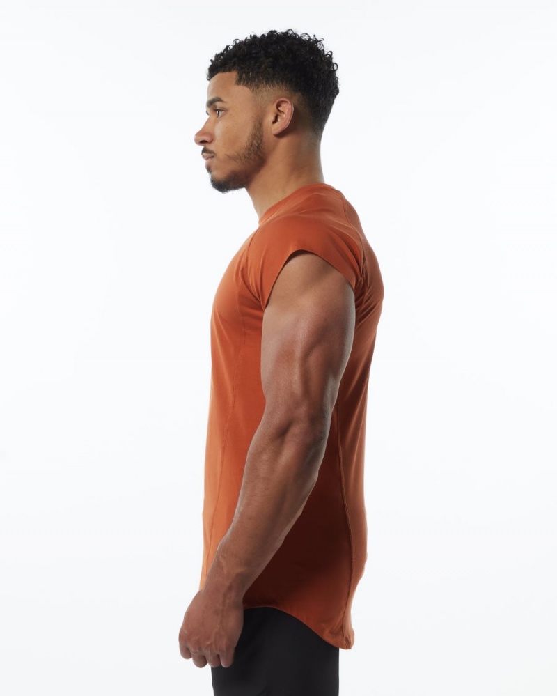 Alphalete Velocity Hihattomat Tee Miesten Stringers Sour Tangerine | BYPWE-5316