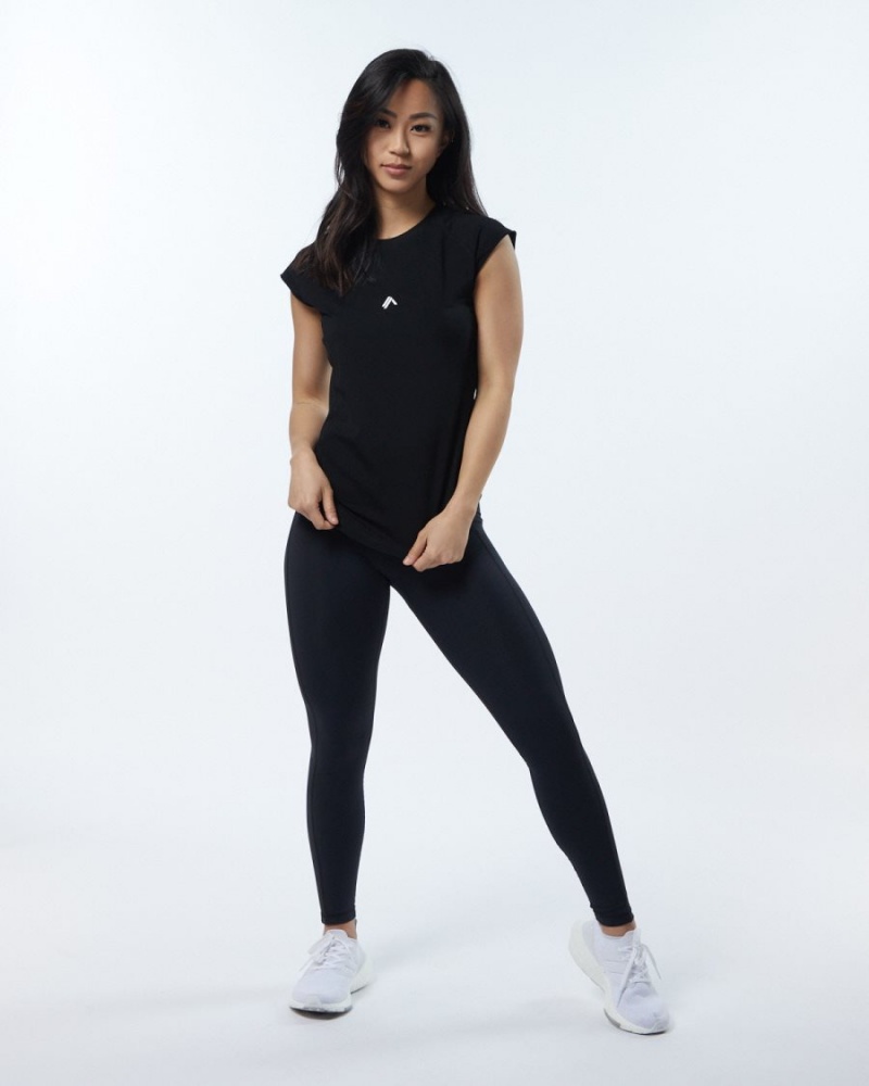 Alphalete Velocity Tee Naisten Paidat Blackout | VABLN-8673