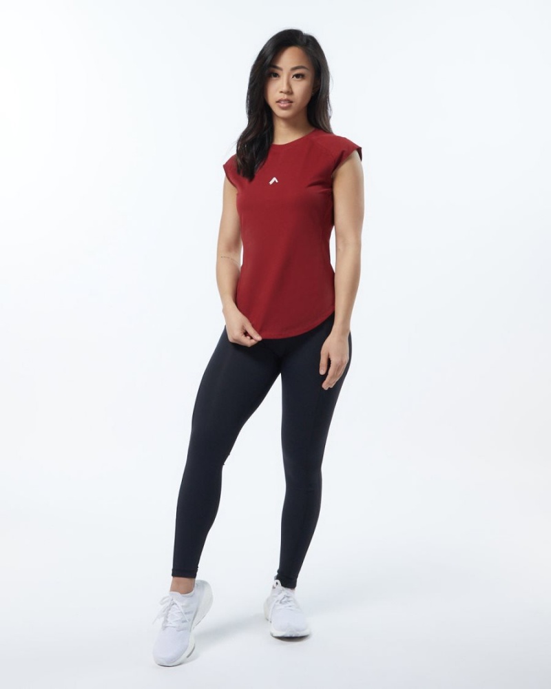 Alphalete Velocity Tee Naisten Paidat Punainen | IKZOT-5704