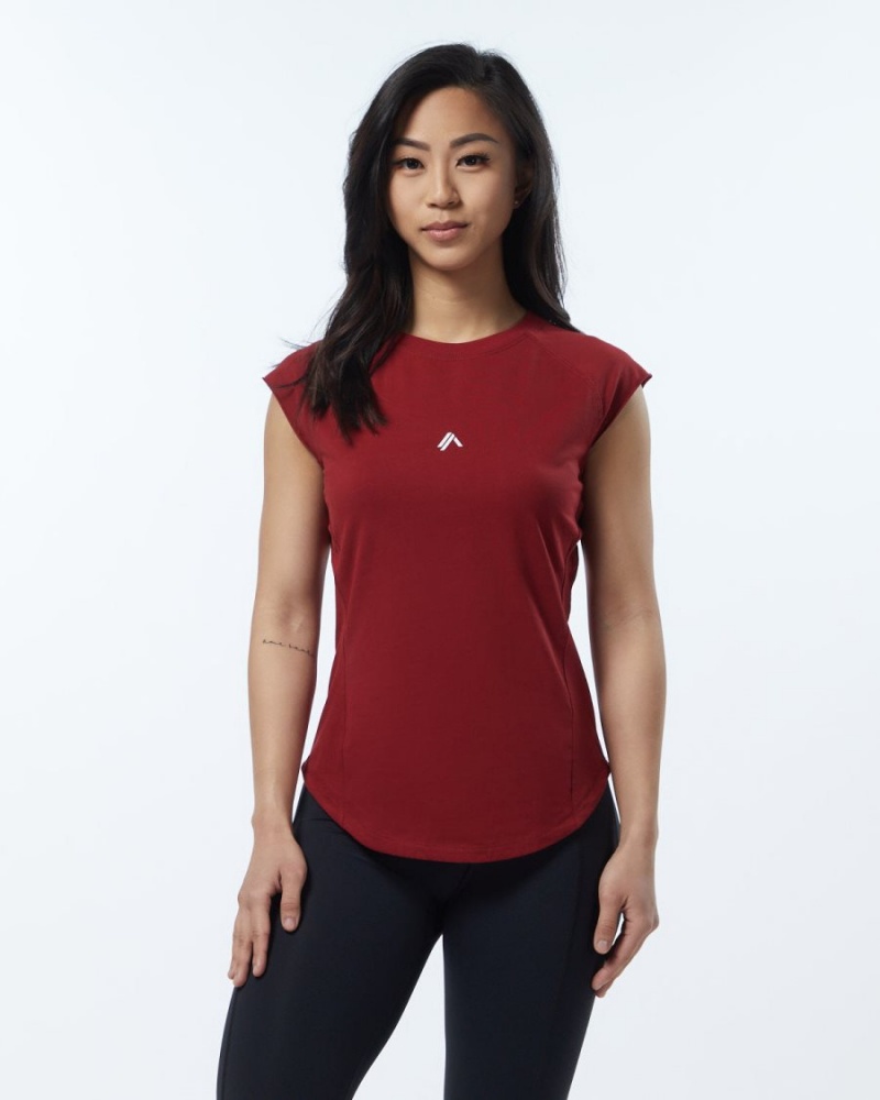 Alphalete Velocity Tee Naisten Paidat Punainen | IKZOT-5704