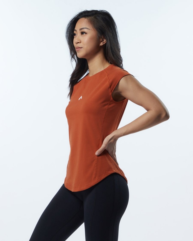 Alphalete Velocity Tee Naisten Paidat Sour Tangerine | ZXNJY-9031