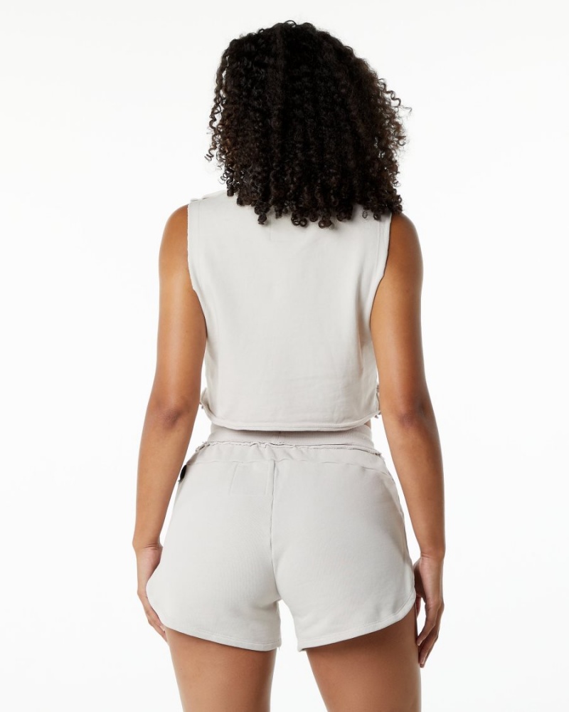 Alphalete Very Terry Crop Cutoff Naisten Hihaton Paita Moonstone | IVUGJ-7495