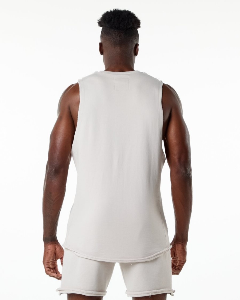 Alphalete Very Terry Cutoff Miesten Stringers Moonstone | SCZFO-9640