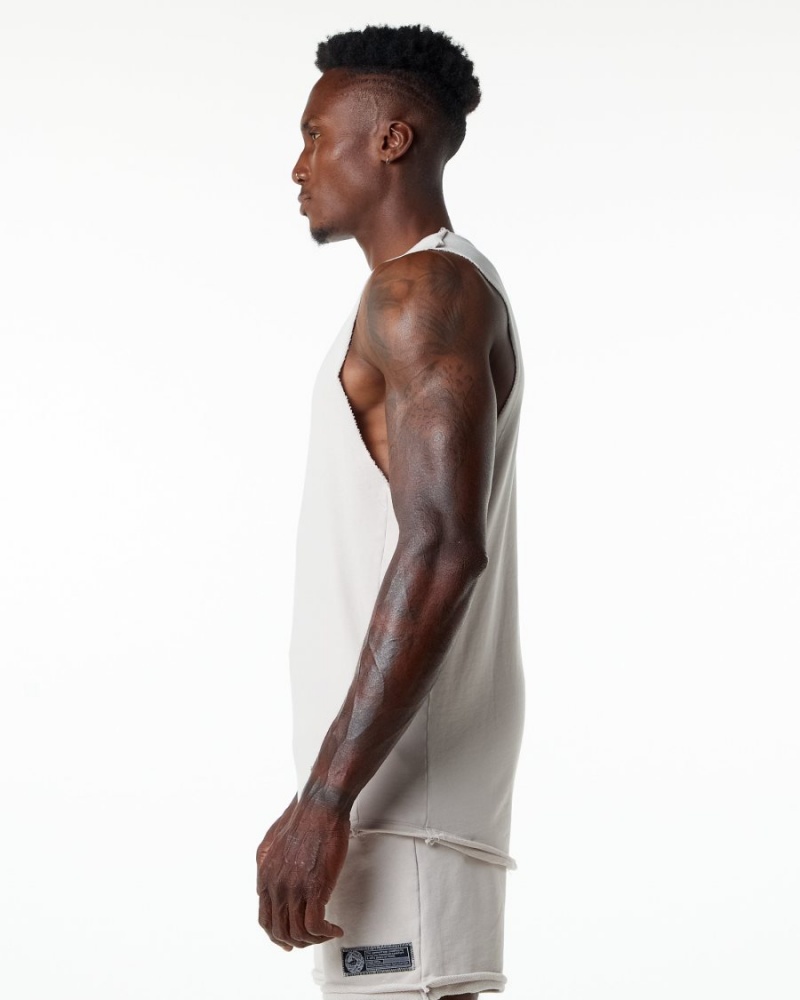 Alphalete Very Terry Cutoff Miesten Stringers Moonstone | SCZFO-9640