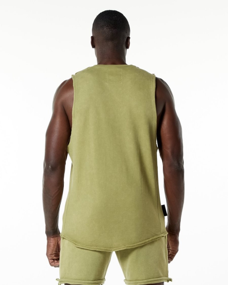 Alphalete Very Terry Cutoff Miesten Stringers Vihreä | CQAPE-1924