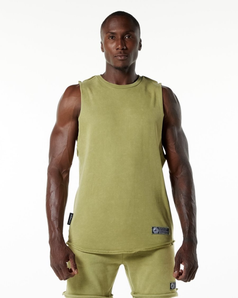 Alphalete Very Terry Cutoff Miesten Stringers Vihreä | CQAPE-1924