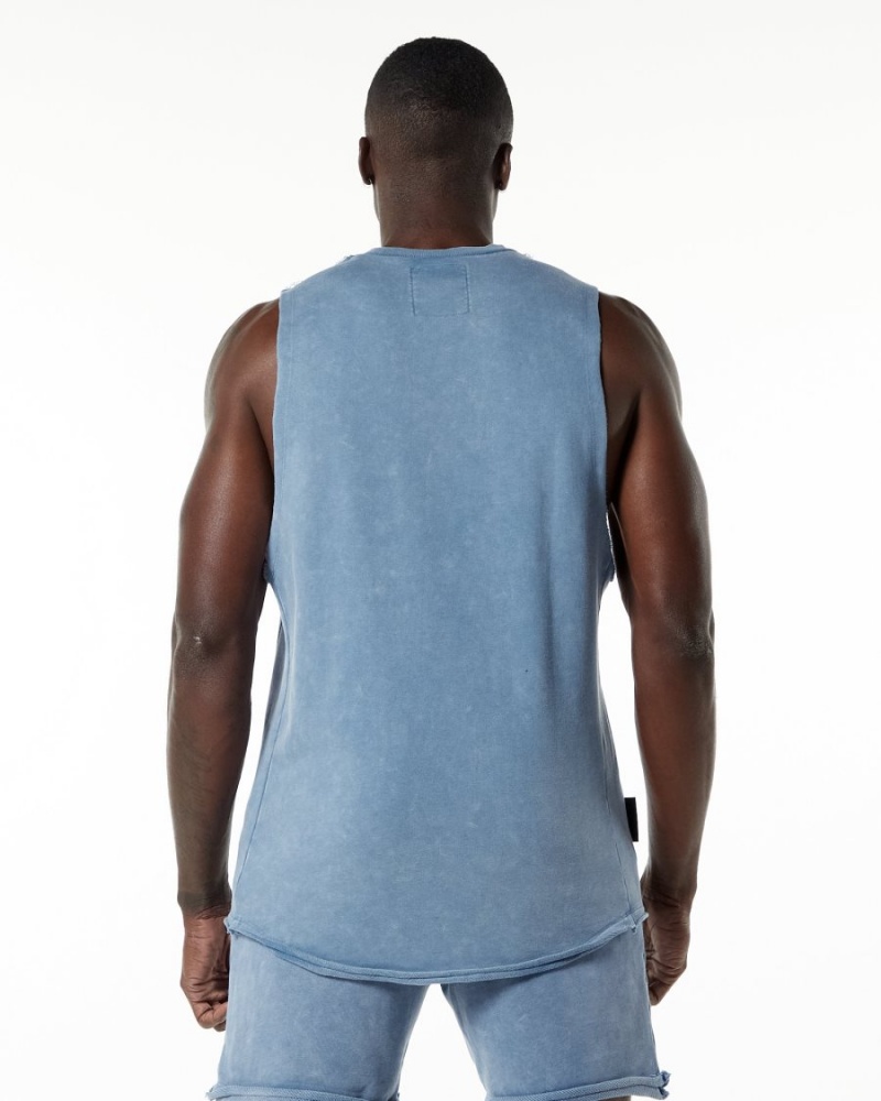 Alphalete Very Terry Cutoff Miesten Stringers Sininen | IYVHM-1794