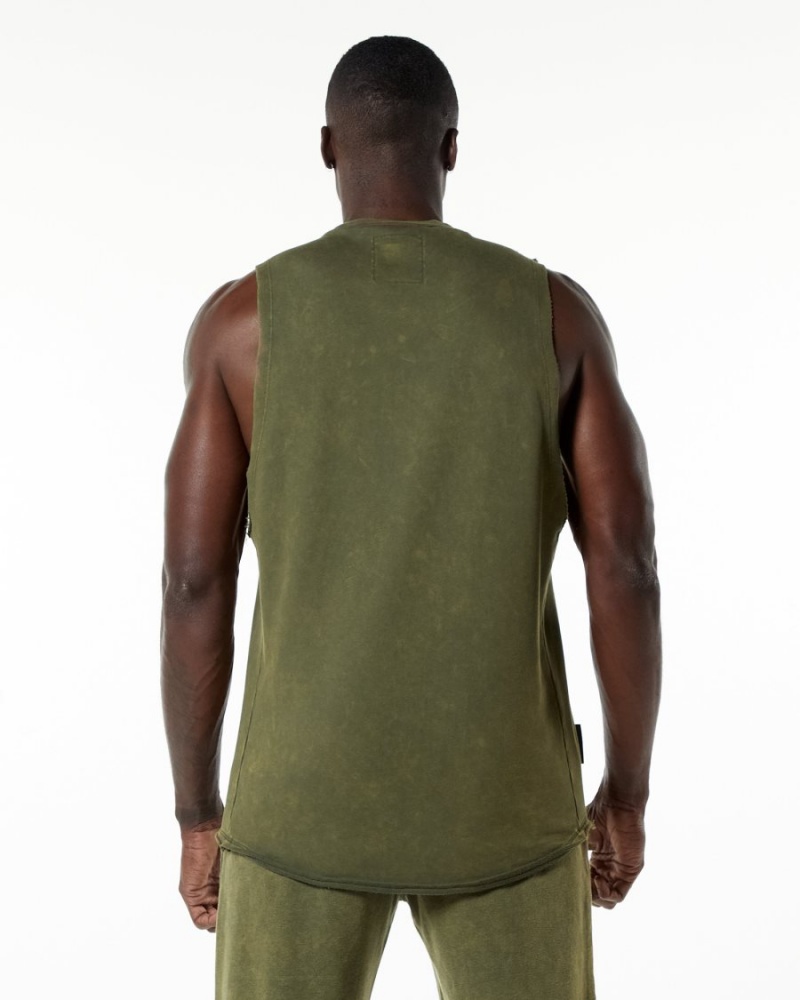 Alphalete Very Terry Cutoff Miesten Stringers Vihreä | UPNWB-1569