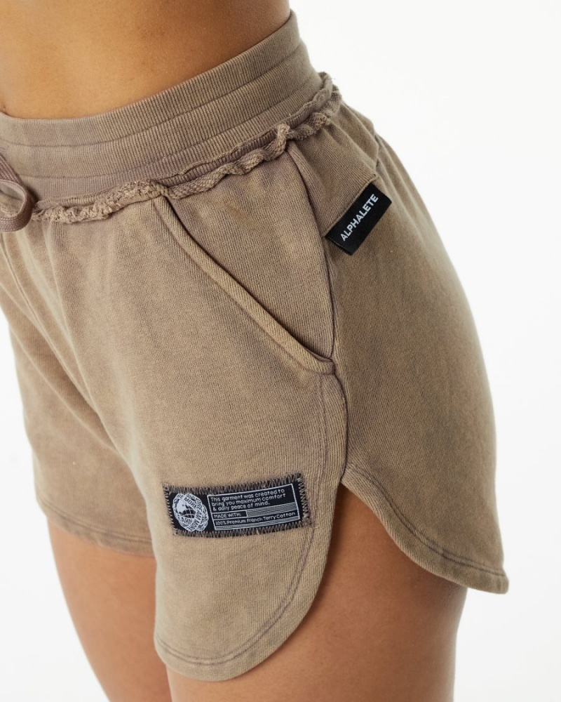 Alphalete Very Terry Lyhyt Naisten Shortsit Smokey Quartz | UXFNB-4018