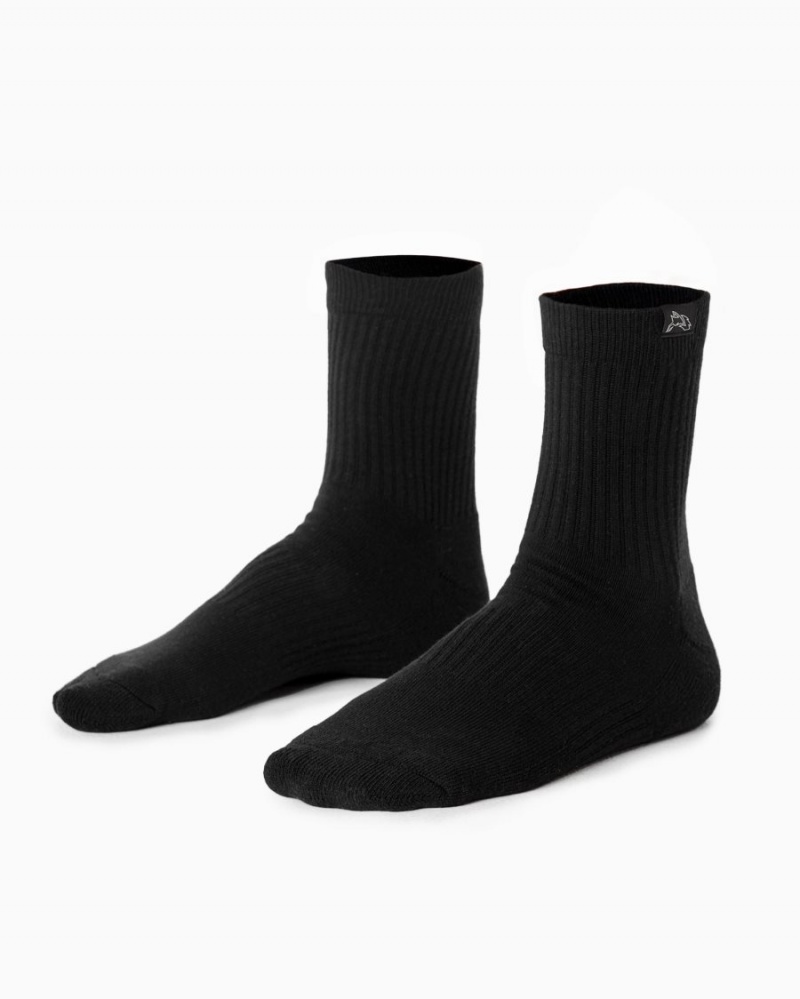 Alphalete Wolf Head Crew Sock 3pk Miesten Asusteet Mustat | FKMIS-9843