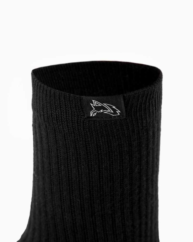 Alphalete Wolf Head Crew Sock 3pk Miesten Asusteet Mustat | FKMIS-9843