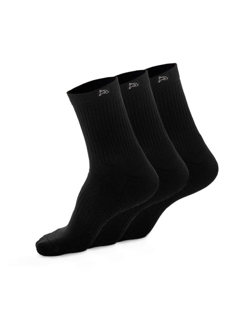 Alphalete Wolf Head Crew Sock 3pk Miesten Asusteet Mustat | FKMIS-9843