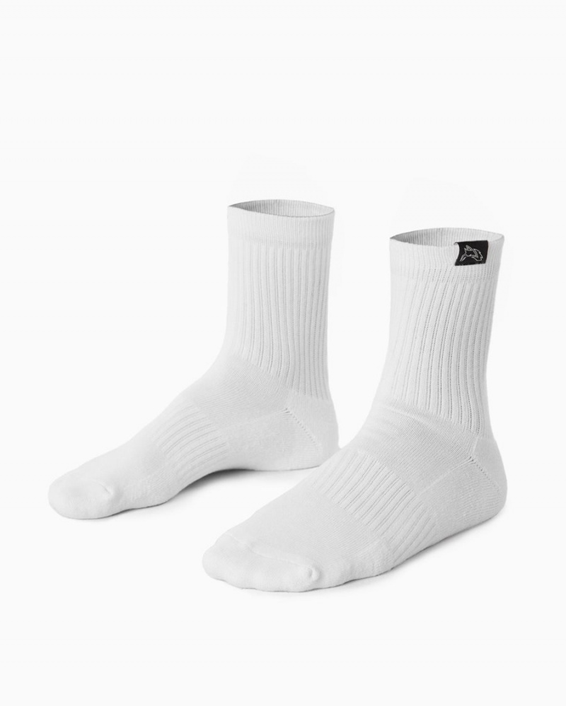 Alphalete Wolf Head Crew Sock 3pk Miesten Asusteet Valkoinen | VHTYK-8540