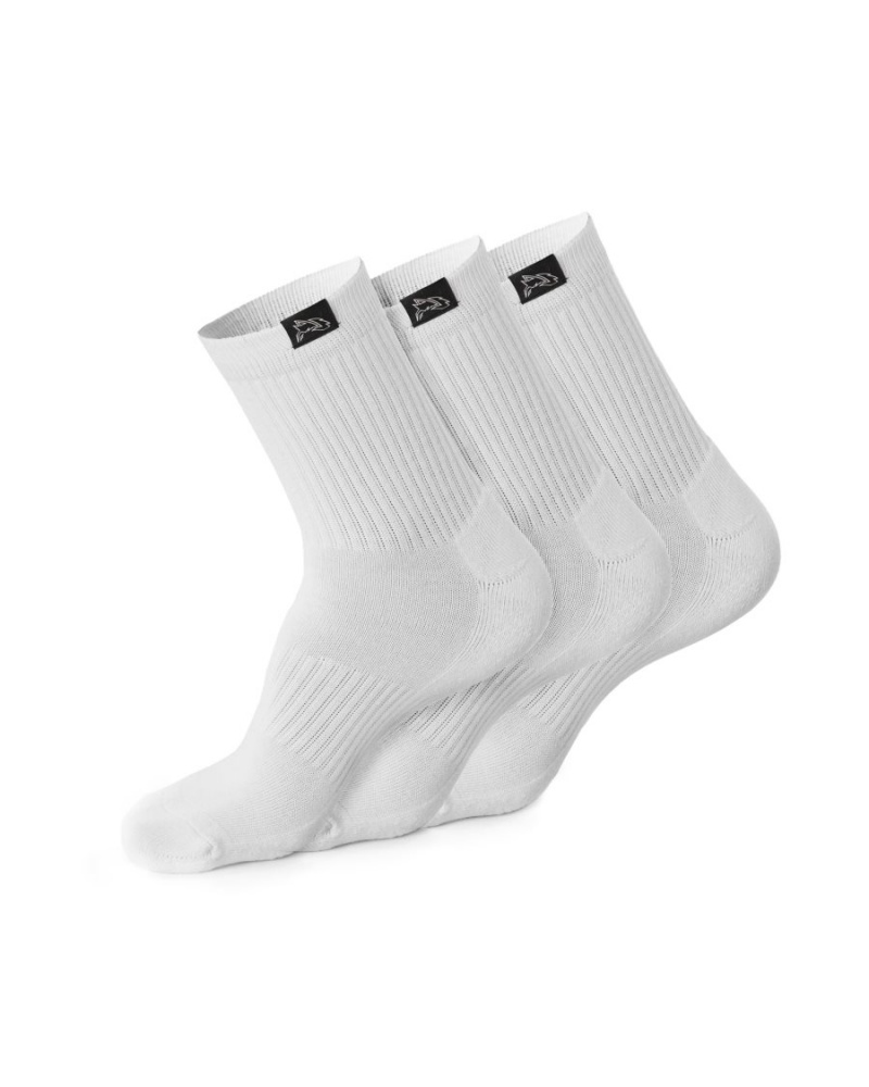 Alphalete Wolf Head Crew Sock 3pk Miesten Asusteet Valkoinen | VHTYK-8540