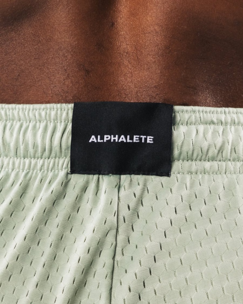 Alphalete Wolf Head Mesh Lyhyt 6" Miesten Shortsit Sage | BLNUH-9842