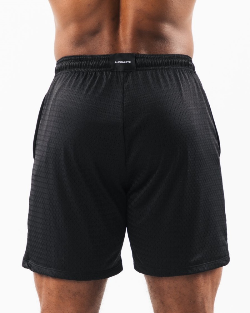 Alphalete Wolf Head Mesh Lyhyt 6" Miesten Shortsit Mustat | MHOKX-1079