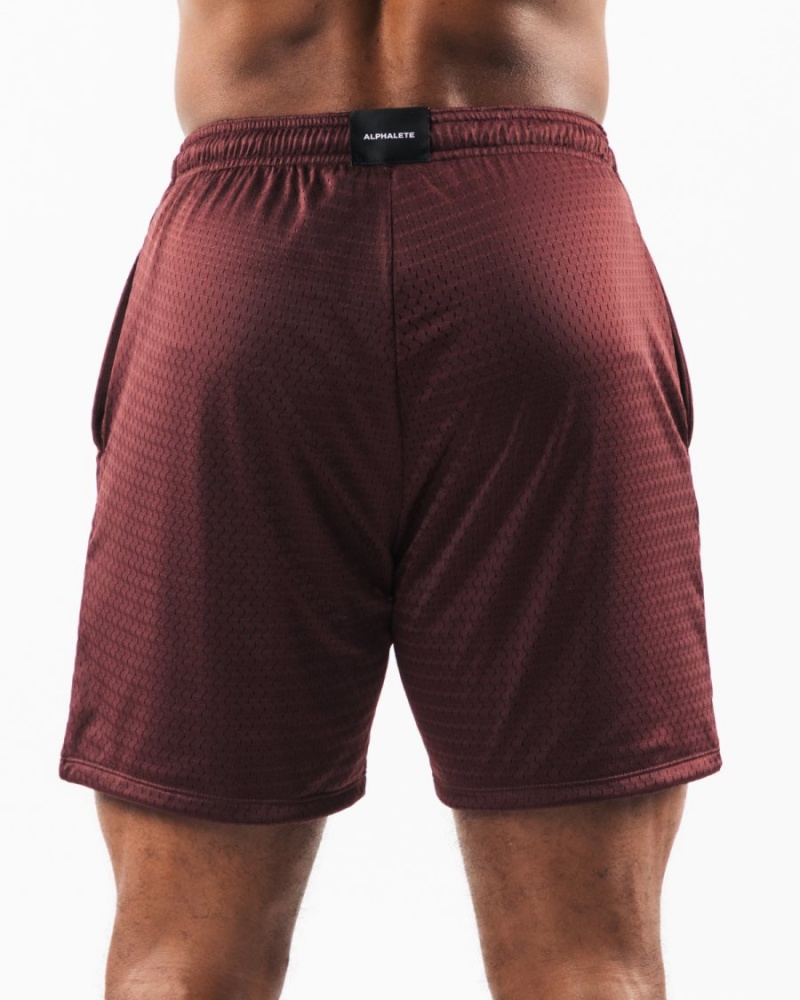 Alphalete Wolf Head Mesh Lyhyt 6" Miesten Shortsit Sangria | LWVDU-4709