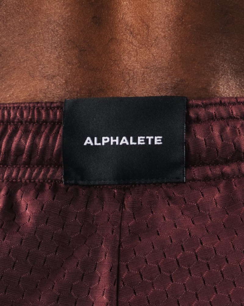 Alphalete Wolf Head Mesh Lyhyt 6" Miesten Shortsit Sangria | LWVDU-4709