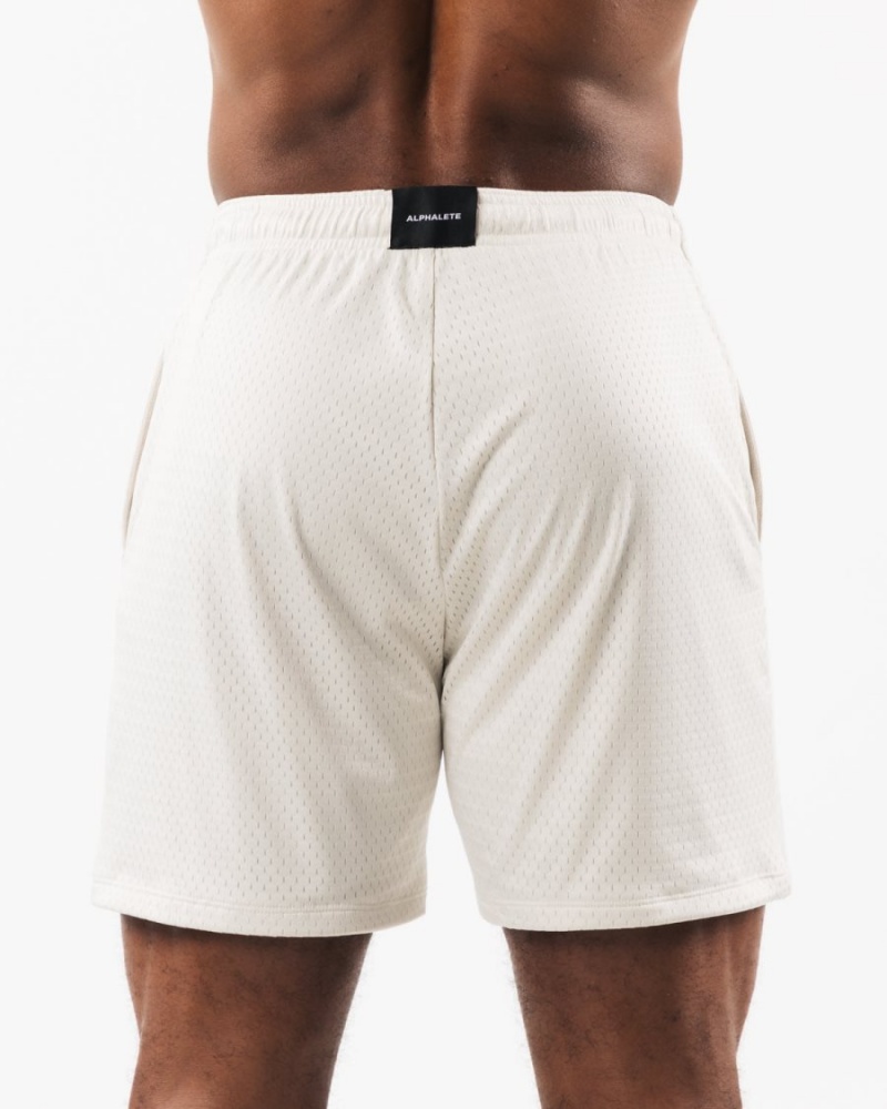 Alphalete Wolf Head Mesh Lyhyt 6" Miesten Shortsit Sea Shell | YXAJU-4305