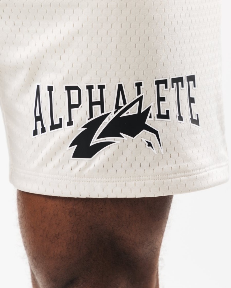 Alphalete Wolf Head Mesh Lyhyt 6" Miesten Shortsit Sea Shell | YXAJU-4305